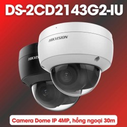 Camera IP hồng ngoại 4MP Hikvision DS-2CD2143G2-IU chống ngược sáng WDR 120dB, tích hợp mic