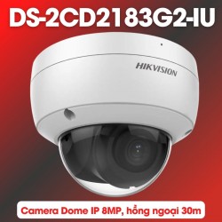 Camera hồng ngoại 8MP Hikvision DS-2CD2183G2-IU WDR 120dB, hồng ngoại 30m, tích hợp mic