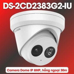 Camera IP hồng ngoại 8MP Hikvision DS-2CD2383G2-IU tích hợp mic, WDR 120dB, hồng ngoại 30m