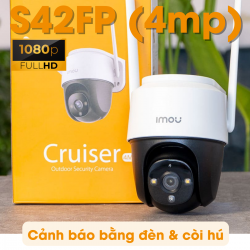 Camera ngoài trời 360 wifi IMOU IPC-S42FP-D 4MP 2K full color, cảnh báo đèn còi hú, âm thanh 2 chiều