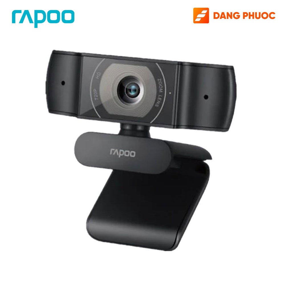 Webcam cho máy tính Rapoo C200 HD 720 micro đa hướng, học online, họp trực tuyến