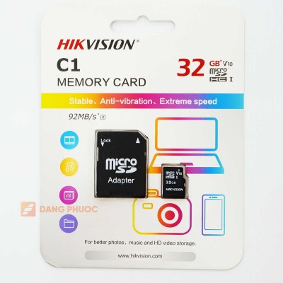 Thẻ nhớ MicroSD Hikvision 32GB HS-TF-C1/32GB