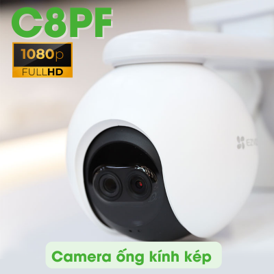 Camera Wifi EZVIZ C8PF 1080P, ống kính kép PTZ, theo dõi và cảnh báo chuyển động