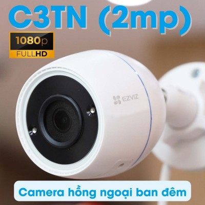 Camera không dây ngoài trời wifi EZVIZ C3TN 2MP, tích hợp sẵn micro, H.265