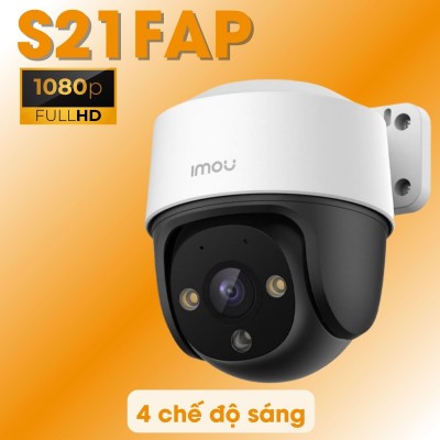 Camera xoay ngoài trời IMOU IPC-S21FAP IP PoE full color 2mp 1080p, Theo dõi đối tượng Smart Tracking,  tích hợp mic