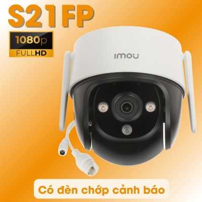 Camera ngoài trời xoay 360 wifi IMOU IPC-S21FP full color 2mp 1080p, đèn chớp cảnh báo, xoay theo đối tượng