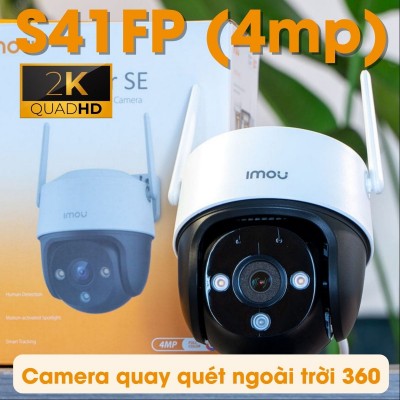 Camera ngoài trời xoay 360 wifi IMOU IPC-S41FP 2K 4mp full color, tích hợp mic, theo dõi đối tượng Smart Tracking