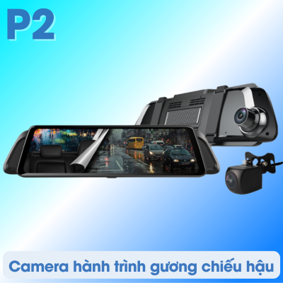 Camera hành trình gương chiếu hậu Vietmap P2 WIFI HOTSPOT, dẫn đường S1, camera ghi hình kép trước – sau