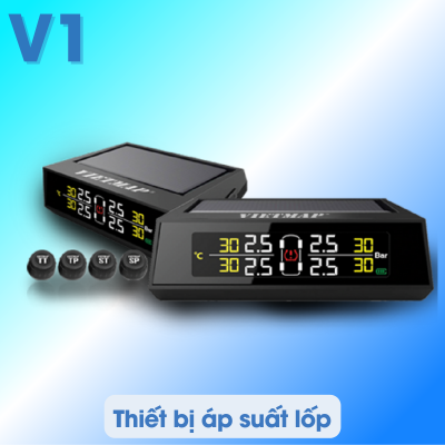 Thiết bị áp suất lốp Vietmap TPMS V1 theo dõi thông tin lốp xe ổn định chính xác