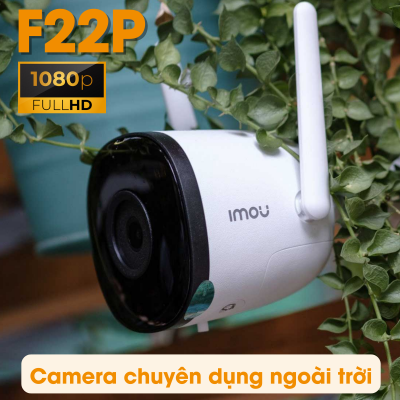 Camera IP wifi ngoài trời IMOU IPC-F22P 2MP, hồng ngoại 30m, tích hợp mic, phát hiện con người 