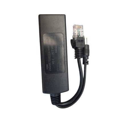 Jack poe PD48V chuyển đổi nguồn và tín hiệu lan kết nối camera thường với Switch Poe