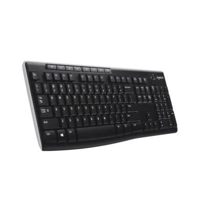 Bàn phím không dây 8 phím tắt Logitech K270 đầu cắm đa thiết bị, pin 2AAA 