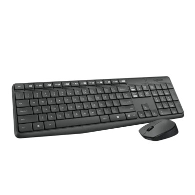 Combo bàn phím chuột không dây Logitech MK235 chống nước đổ tràn, Bàn phím số 10 phím 