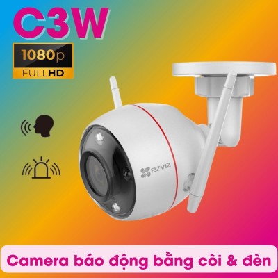 Camera wifi không dây EZVIZ C3W 1080P còi và đèn, đàm thoại 2 chiều