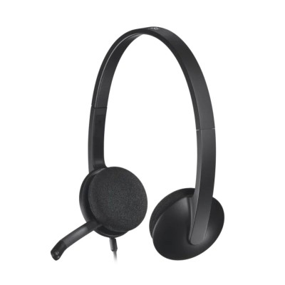 Tai nghe âm thanh kỹ thuật số Logitech H340 jack cắm USB cho máy tính, mic khử tiếng ồn 