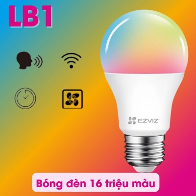 Bóng Đèn LED thông minh 16 triệu màu điều khiển từ xa Ezviz LB1Color Light 2.4GHz Wi-Fi